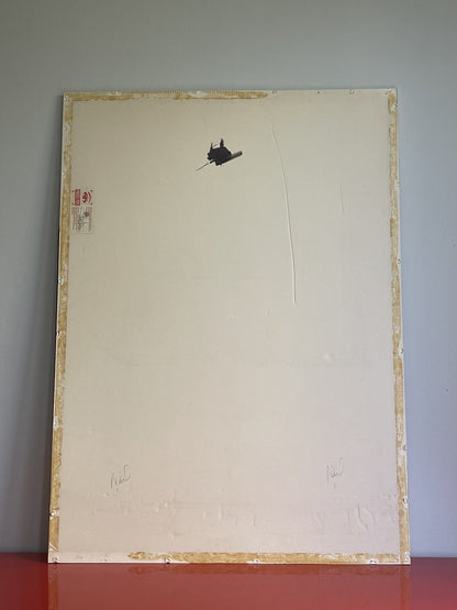 80s 90s Elba Alvarez Geometric Abstract 29” x 40” Gallery Exhibit Poster Postmod2