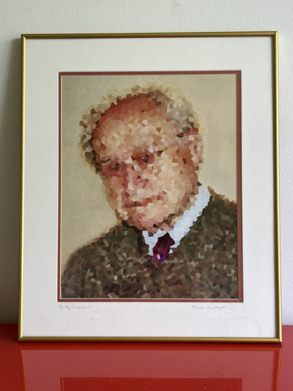 After Chuck Close Orig Enhanced Digital Photographic Portrait Contemporary Art1