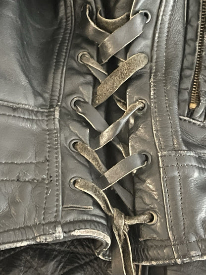 70s Cowhide Leather Cafe Racer Moto Biker Jacket sz 40 Iconic San Francisco CALI8