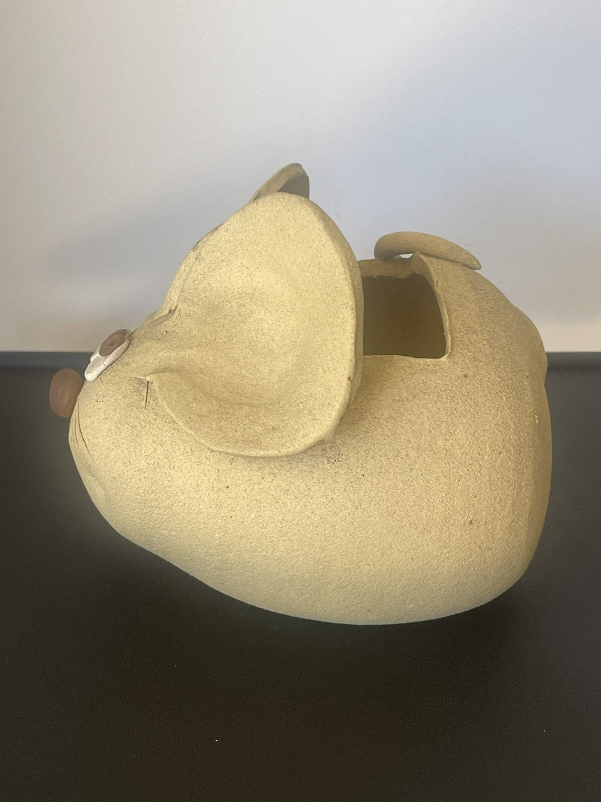 Vintage Kitsch Adorable Mouse Planter Cache Pot Ceramic 1960s 1970s Unmarked EUC3