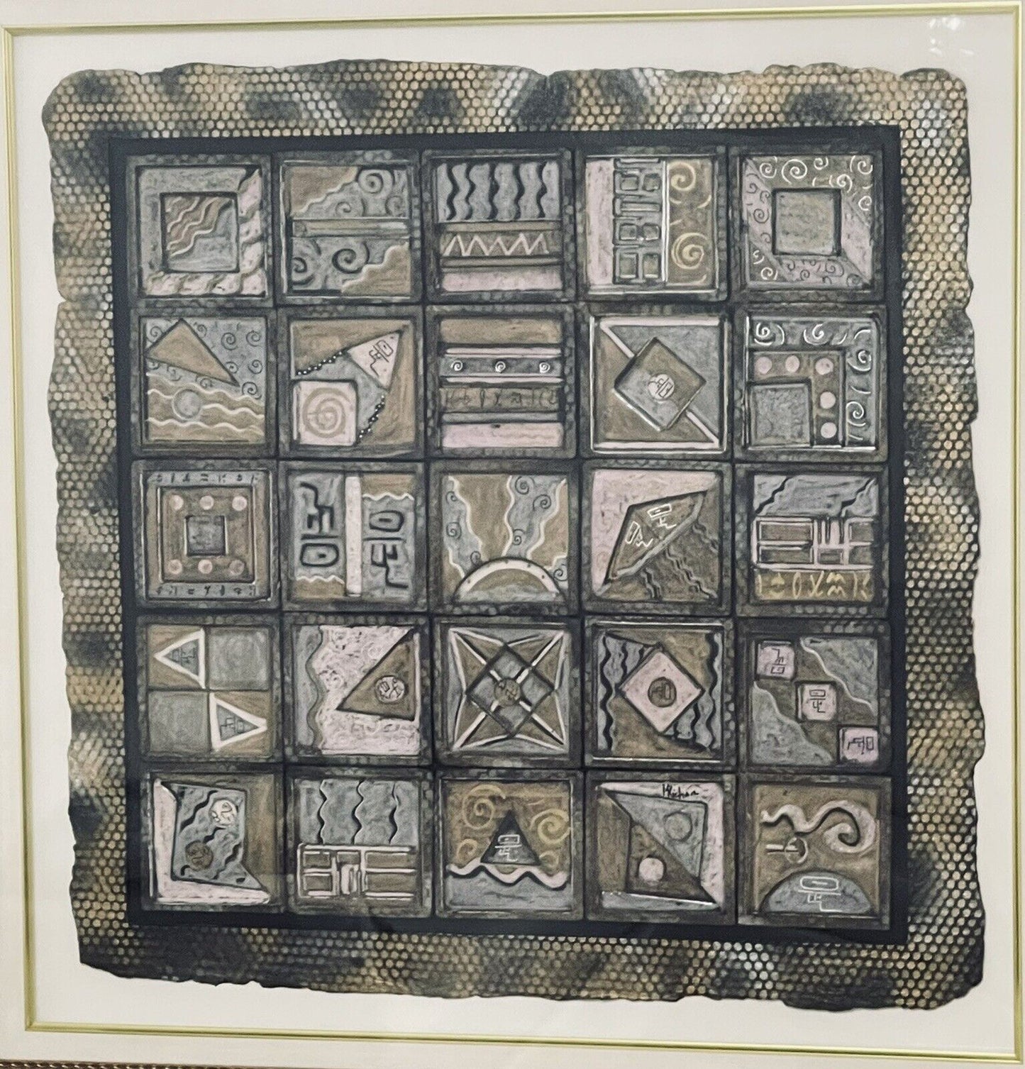 Kevin Kichar Mixed Media Sculpted Paper Fine Art Graphic Monoprint 37 x 36” OOAK1