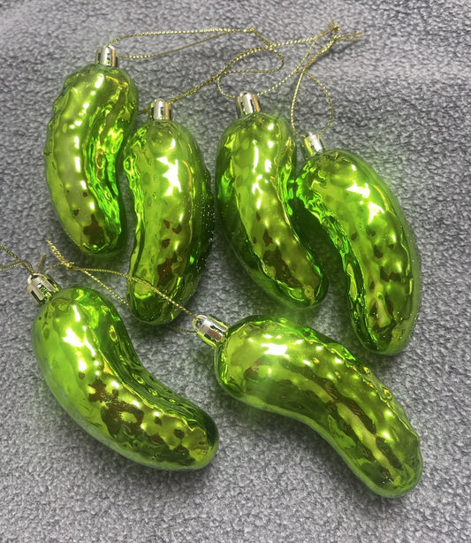 Pickle Xmas Ornament Christmas Tree Decoration Lot Of 6 KITSCH0