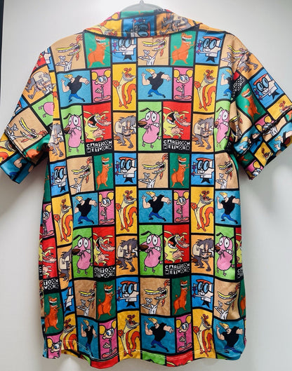 Cartoon Network Animation TV Characters Camp Shirt Size M 1990s Gen Z Iconic2