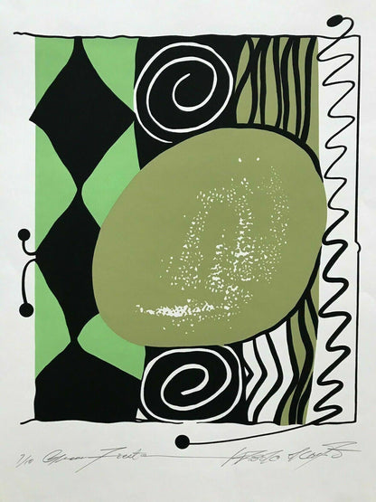 Postmodern Serigraph Fine Art Print Okamoto Contemporary Bauhaus 21" x 27" Mod1