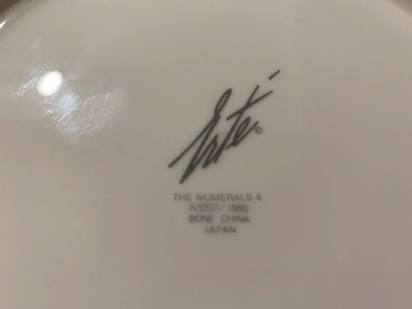 Erté Numerals #4 Bone China 1986 Mikasa Collector Plate Art Deco2