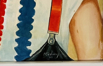 Orig Clown Oil Painting Ken Pederson “Happy Hobo” Alf Maloway Ringling Circus2