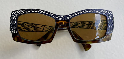 Jean Lafont Hallucinante Eyeglasses Frames Blue Pierced Metal Postmodern0