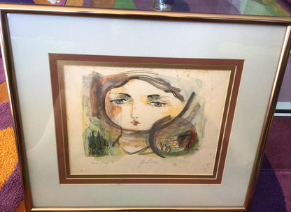 MCM Modernist Print Artist Proof Signed Linski MOD 60s 70s Era Lithograph3