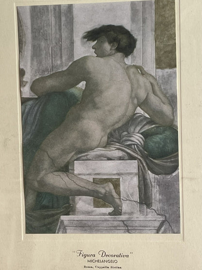 Michelangelo Framed Male Nudes Ignudi Frescoe Art Sistine Chapel Prints Italy2