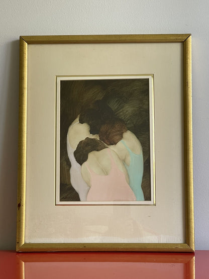 Borys Buzkij Contemporary Fine Art Impressionist Painting Three Dancers Framed1
