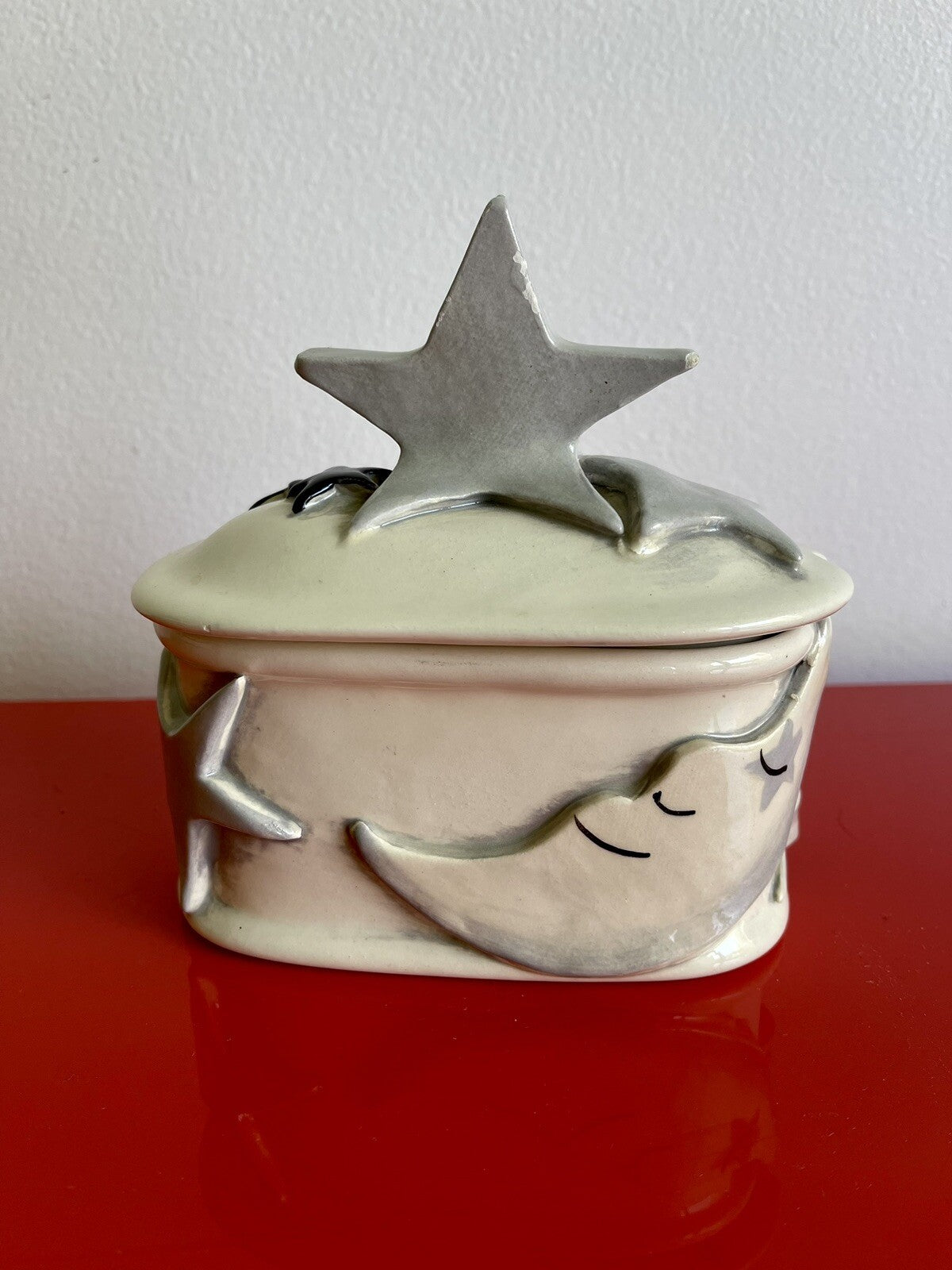 Double Creek Art Pottery Trinket Box Studio Ceramic Porcelain Signed Barwick ‘922