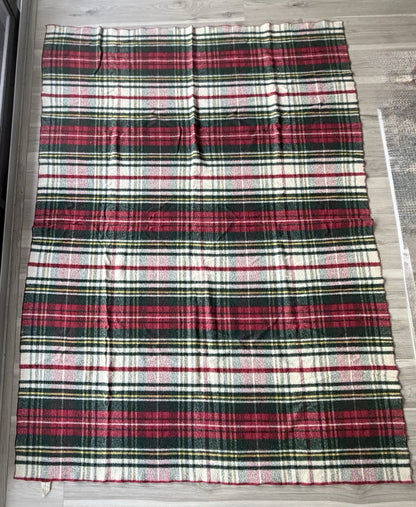 Early LL Bean Classic Plaid Wool Blanket 60 x 85 Twin Full Iconic Maine Cottage2