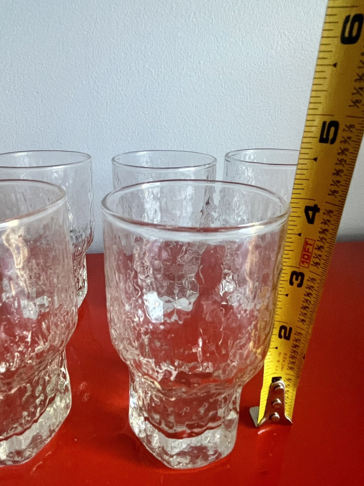 Six (6) Iittala Finland Aslak ICICLE Juice Glasses 4” Tapio Wirkkala Design 70s2