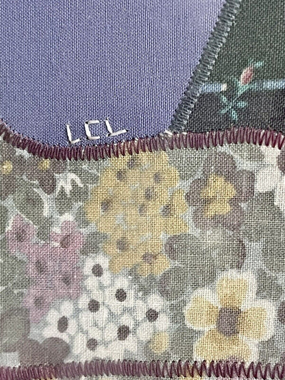 Trapunto Quilted Fabric Collage Art OOAK Interiors Retro McKnight Style (pair)3