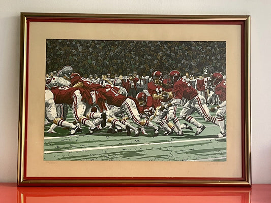 Alabama vs Ohio State Sugar Bowl 1978 Signed LE Serigraph RICK RUSH $5000 MSRP0