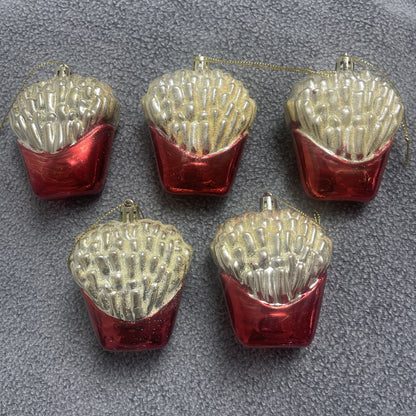 French Fries Xmas Ornament Christmas Tree Decoration Lot Of 5 KITSCH0