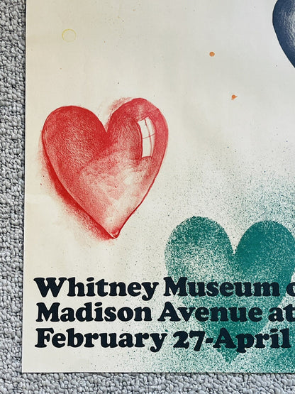 Jim Dine “Six Hearts” Limited Edition Litho Whitney Museum 1970 Pop Art Poster3