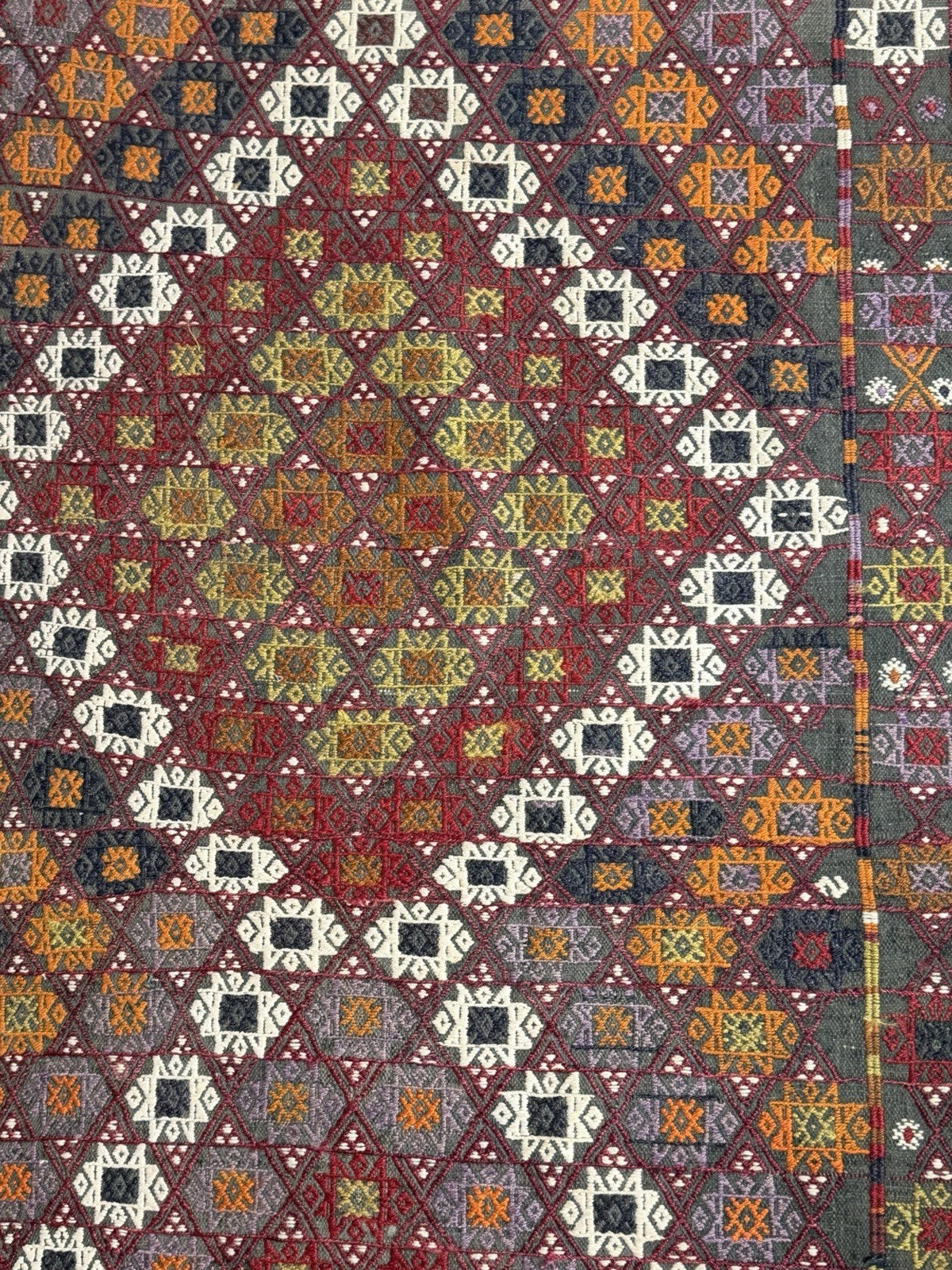 Antique Turkish Kilim Rugs 30” x 90” (x2) Hand Knotted Wool Rustic Boho Decor4