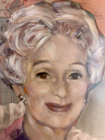 Ron Fritts 1981 Trapunto Fabric Portrait Hand Painted & Quilted Mixed Media Art3