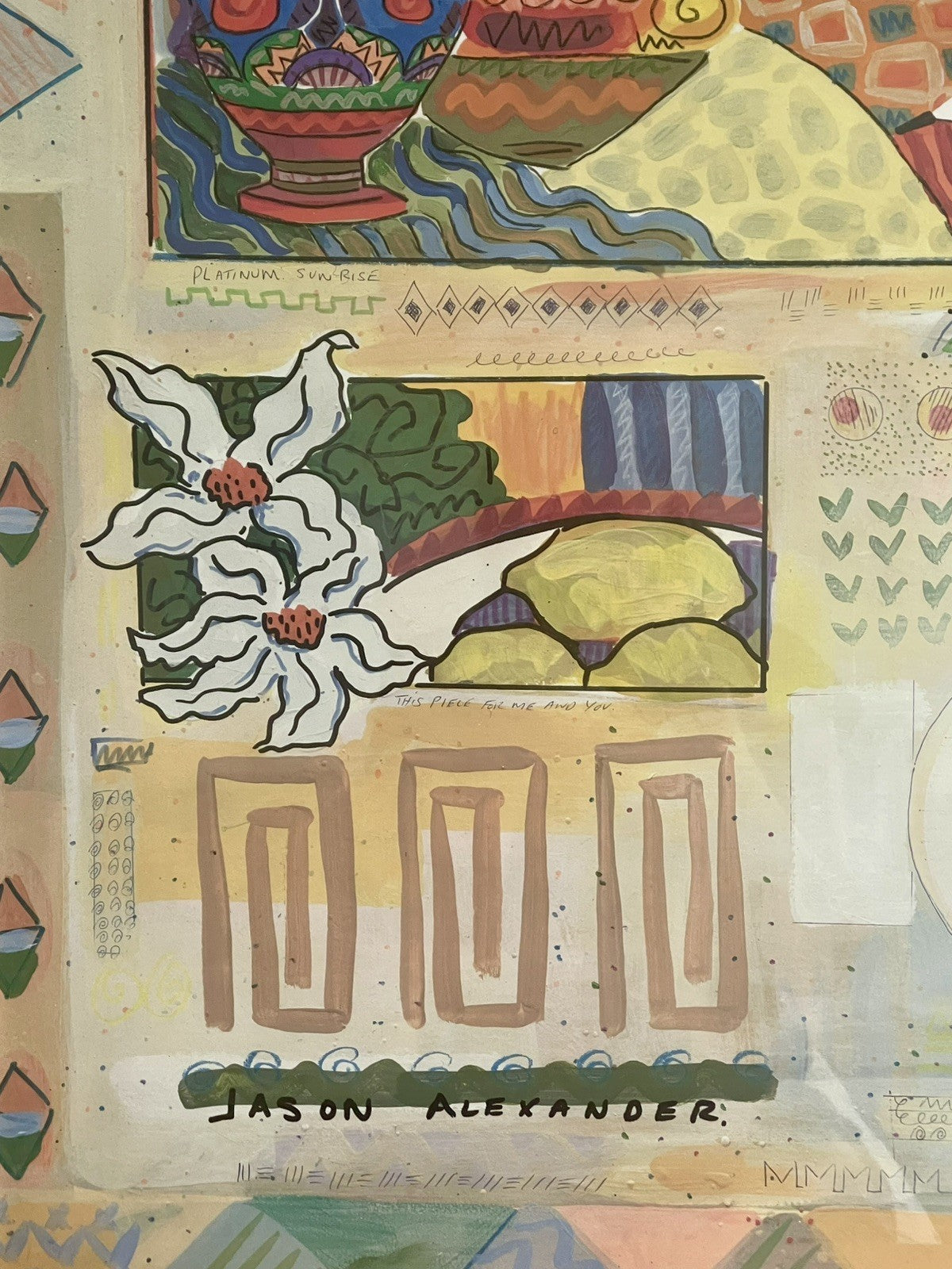 Impressionist Graphic Art Litho Poster Print Jason Alexander 28x40 Framed Decor2