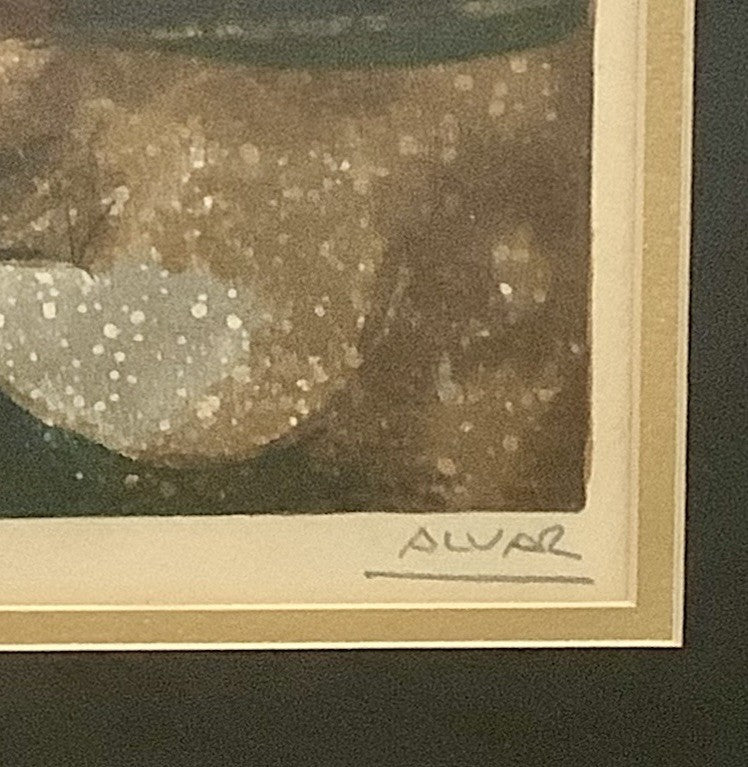 Alvar Sunol Framed Lithograph Original MCM Midcentury Modernist Fine Art Spain2