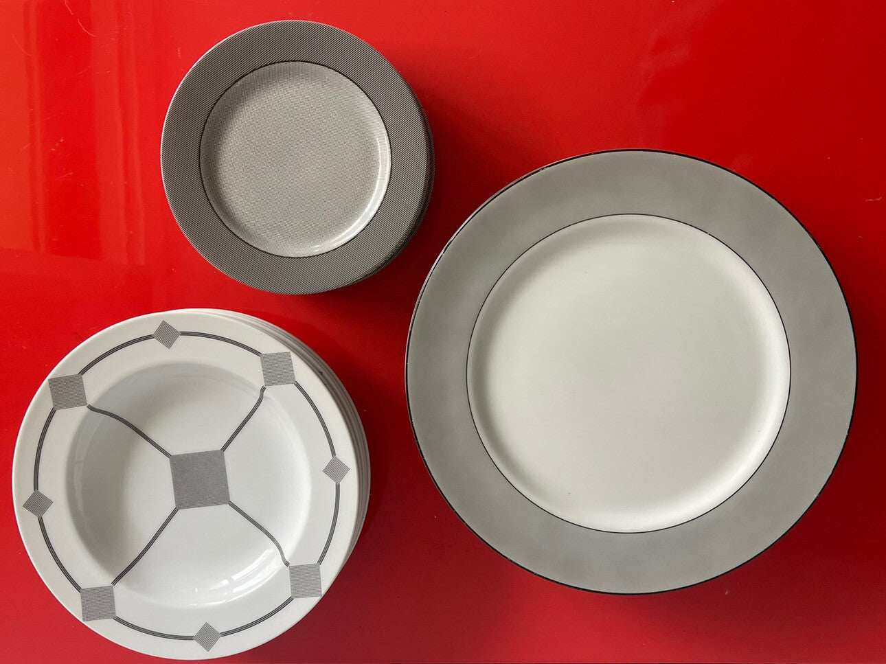 TAITU “Computer” 1987 Mixed Lot 16 Pc Emilio Bergamin Dinnerware Porcelain Italy6