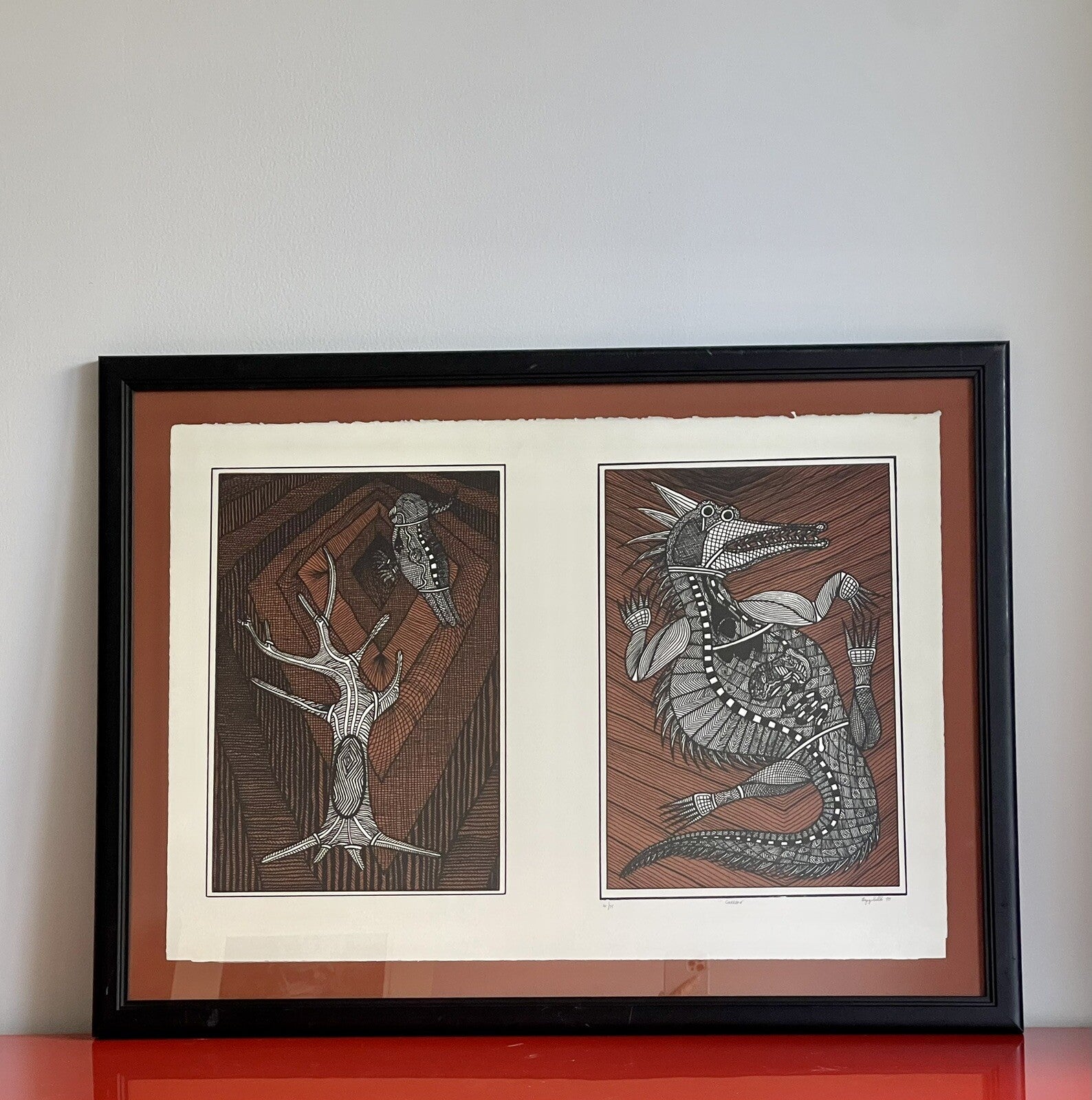BIGGIBILLA Aboriginal Australia Indigenous Fine Art Diptych Print 1990 41/750