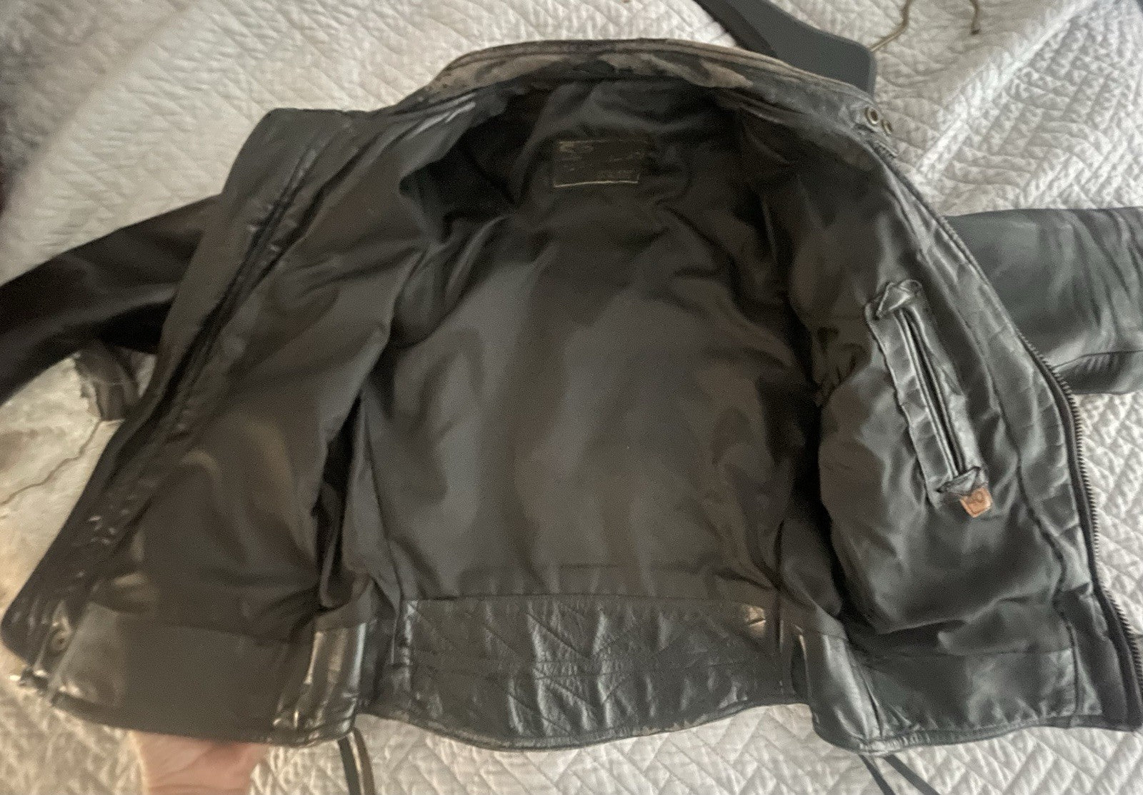 70s Cowhide Leather Cafe Racer Moto Biker Jacket sz 40 Iconic San Francisco CALI6