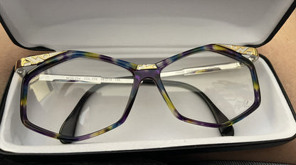 Deadstock CAZAL Vintage 80s Eyeglass Frames Model 354 Blue Purple Black No RX0