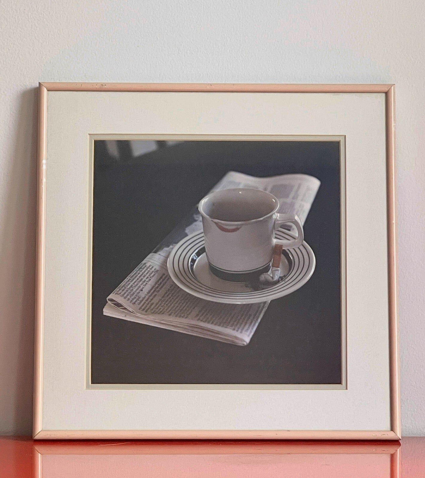 Orig Art Photography Still Life Realism Coffee Cigarette Newspaper Vintage Diner1
