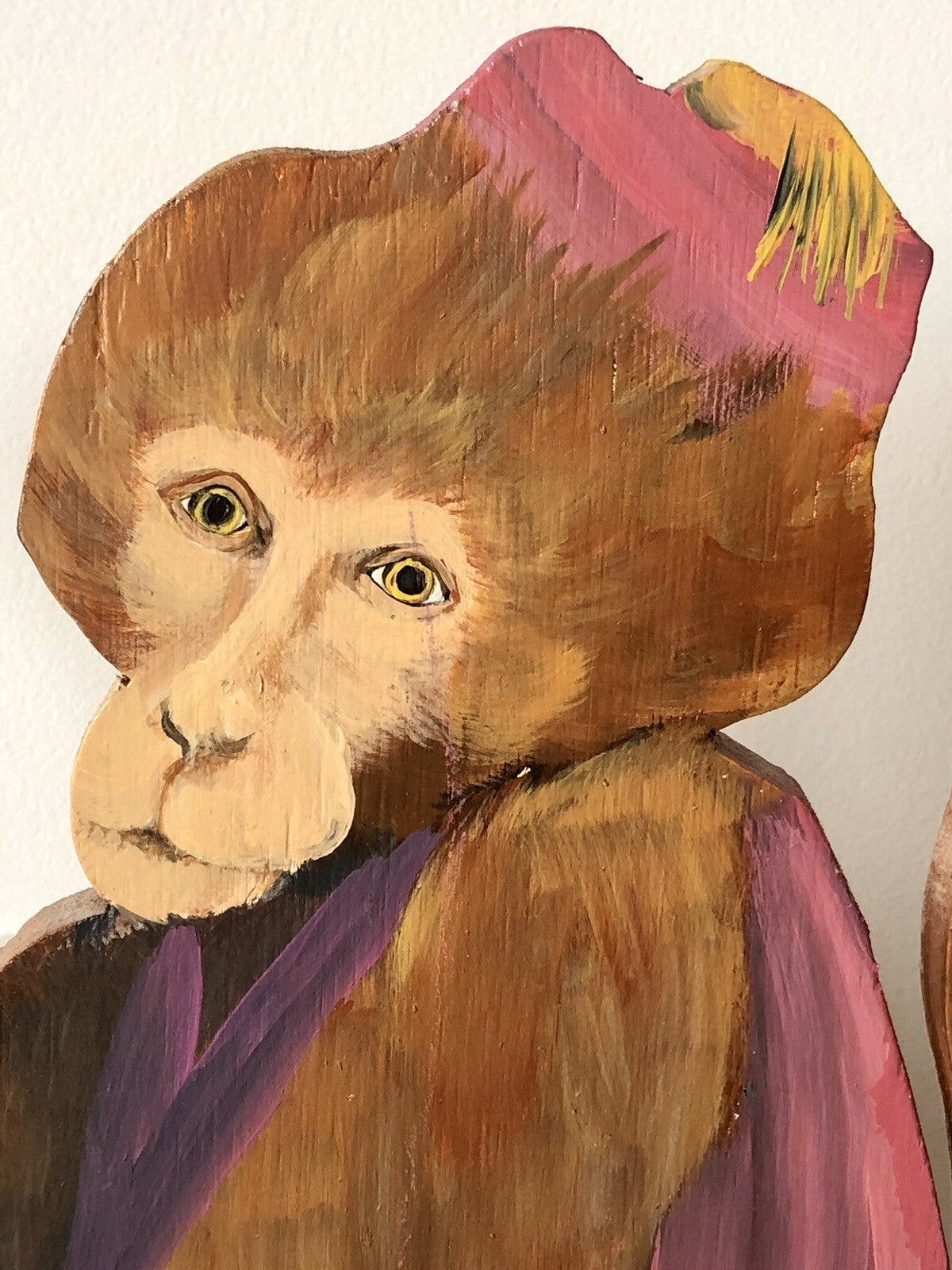 Organ Grinder Monkey “Jocko” Outsider Art 24” OOAK Wood Sculpture 1993 Signed1