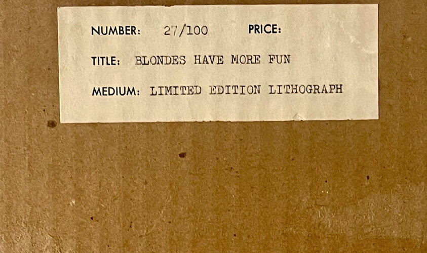 STAN MOSBERG “Blondes Have More Fun” Afro-Political Social Realism 1960s Litho4