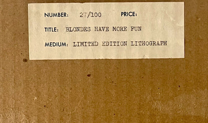 STAN MOSBERG “Blondes Have More Fun” Afro-Political Social Realism 1960s Litho4