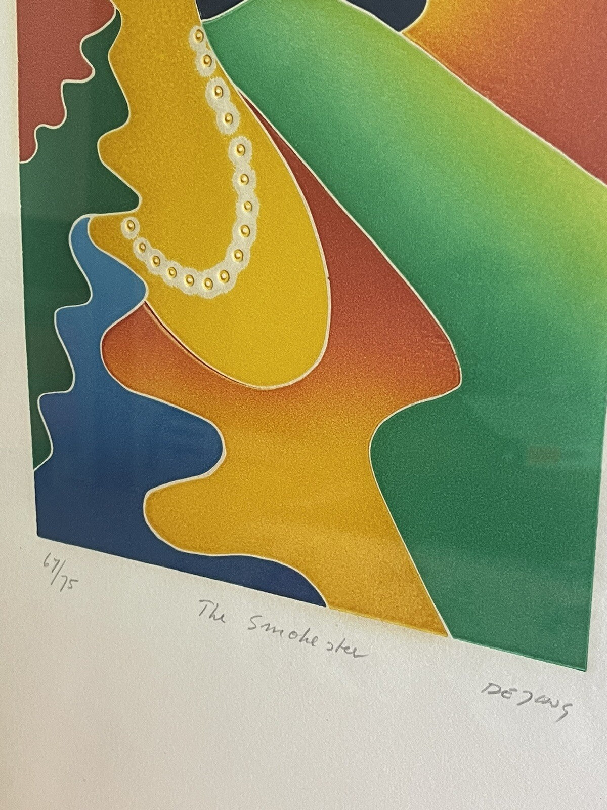 Thom deJong Aquatint Etching Graphic Postmodern Memphis Milano Vibe Dutch Artist2