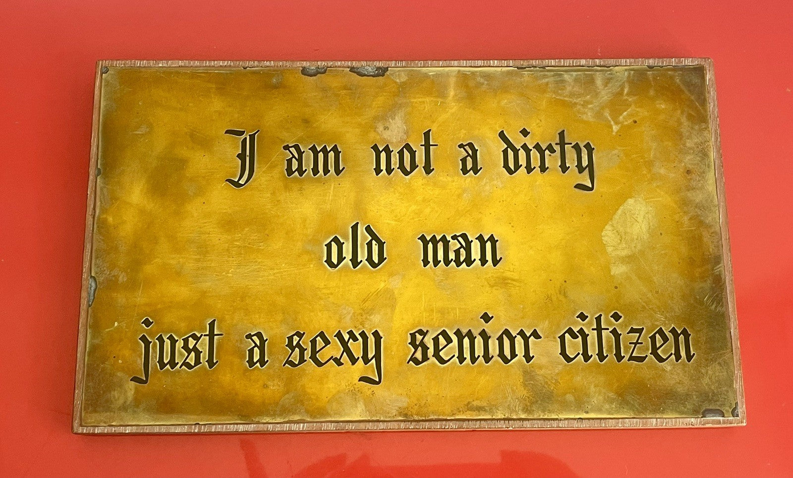 Vintage Art Plaque Dirty Old Man Comic Sexy Senior Citizen Gag Gift Geriatric1