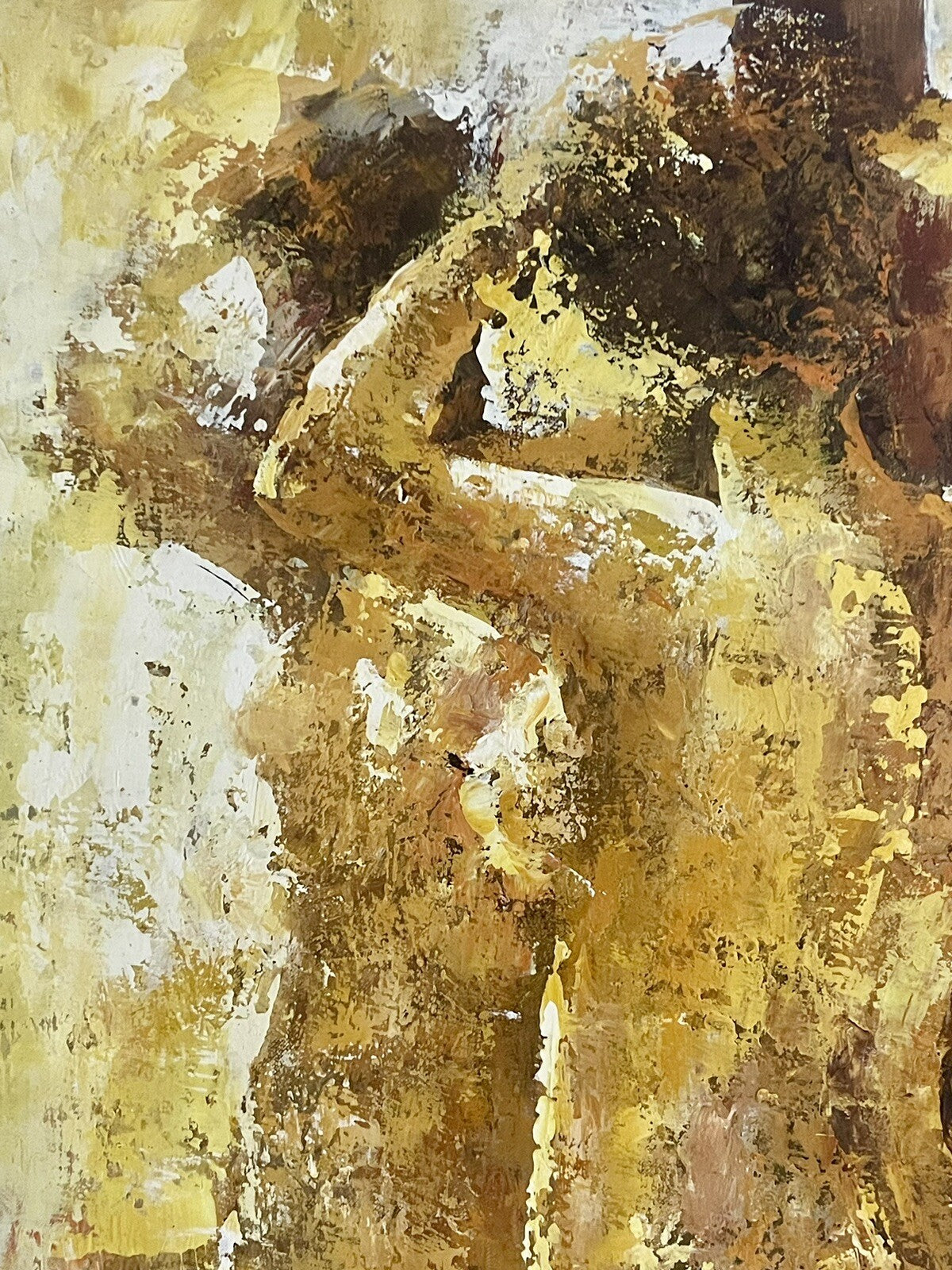Original Impressionist Art Impasto Painting Nude Woman in a Mirror Signed Barton2