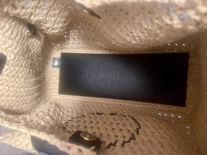 STELLA MCCARTNEY Woven Raffia Logo Tote Bag w/ Crossbody Strap Italy $1250 MSRP7