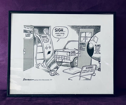Orig Comic Strip Cartoon Art Seattle Post “Hall of Innocence Lost” ‘95 Greenberg1