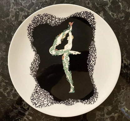 Erté Numerals #4 Bone China 1986 Mikasa Collector Plate Art Deco0