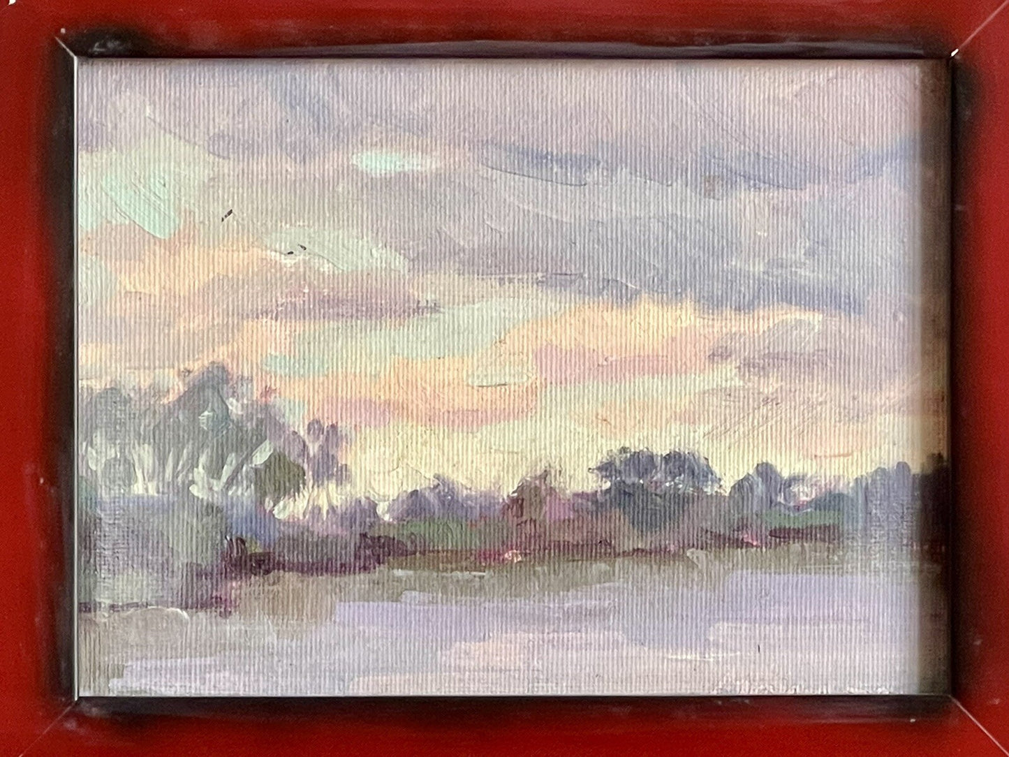 Manon Sander Morning Clouds FL Impressionist Plein Air Fine Art Painting 6” x 8”2