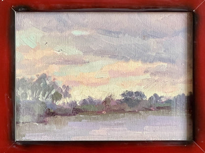 Manon Sander Morning Clouds FL Impressionist Plein Air Fine Art Painting 6” x 8”2