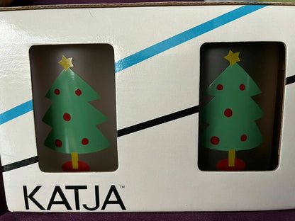 KATJA Christmas Glasses Set Of 4 Retro 80s 90s Graphic Memphis Design Postmodern1