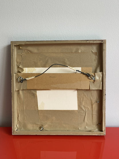 1976 JOE ZUCKER MoMA Rubber Stamp Portfolio Fine Art Print 12” Square Framed3