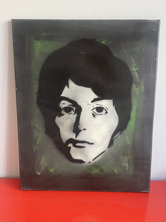 Original NYC Graffiti Stencil Art Canvas Retro 80s 90s Paul McCartney Beatles0