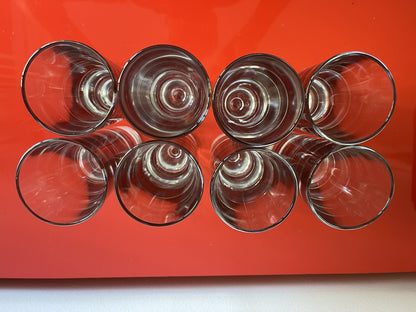 Carlos Moretti Italy 1980s Weighted Highball Glasses Set of Eight (8) Retro Bar6