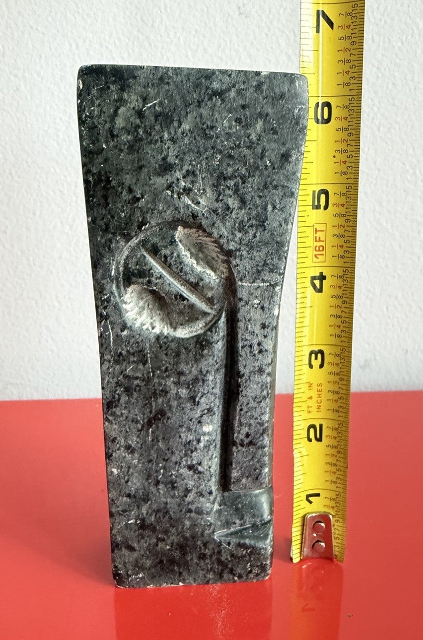 RANGISSE Cubist Face Carved Stone Shona Sculpture Abstract Zimbabwe Modernist 6”1