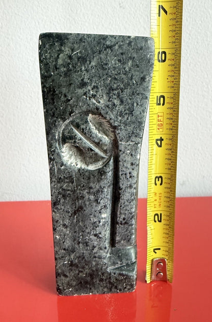 RANGISSE Cubist Face Carved Stone Shona Sculpture Abstract Zimbabwe Modernist 6”1