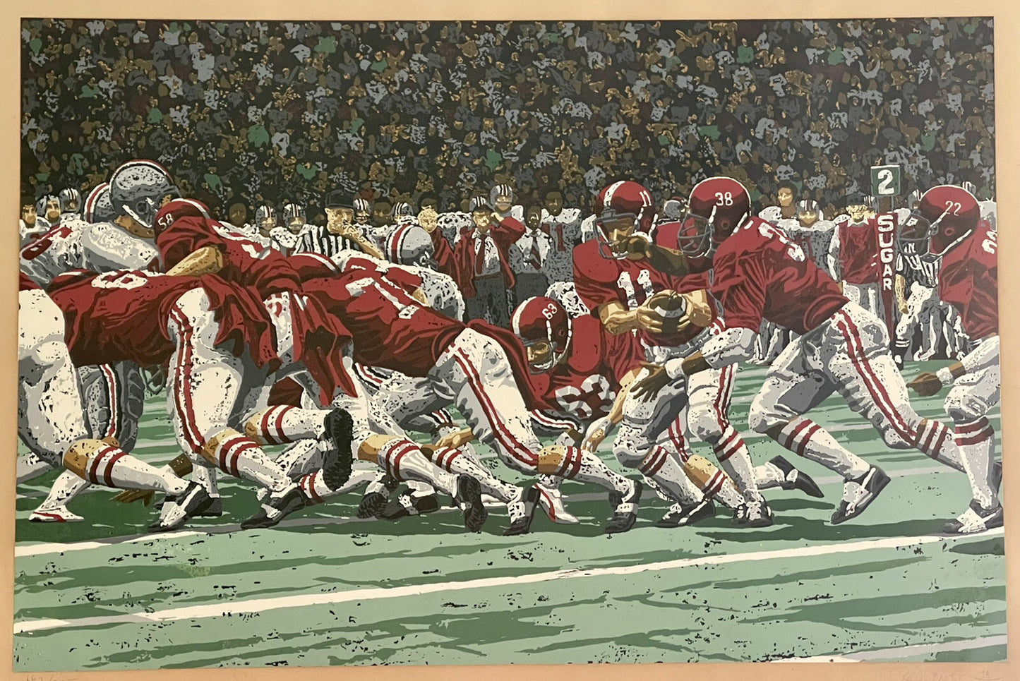 Alabama vs Ohio State Sugar Bowl 1978 Signed LE Serigraph RICK RUSH $5000 MSRP1
