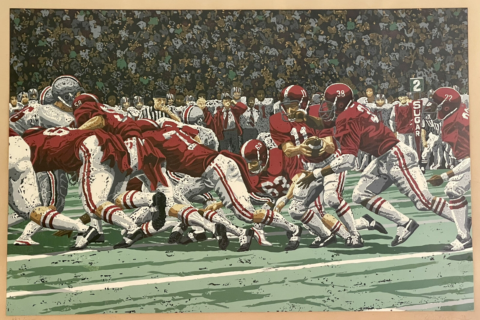Alabama vs Ohio State Sugar Bowl 1978 Signed LE Serigraph RICK RUSH $5000 MSRP1