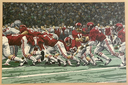 Alabama vs Ohio State Sugar Bowl 1978 Signed LE Serigraph RICK RUSH $5000 MSRP1